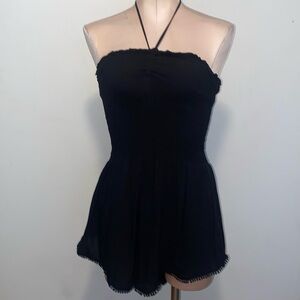 Victoria's Secret Black Halter Romper